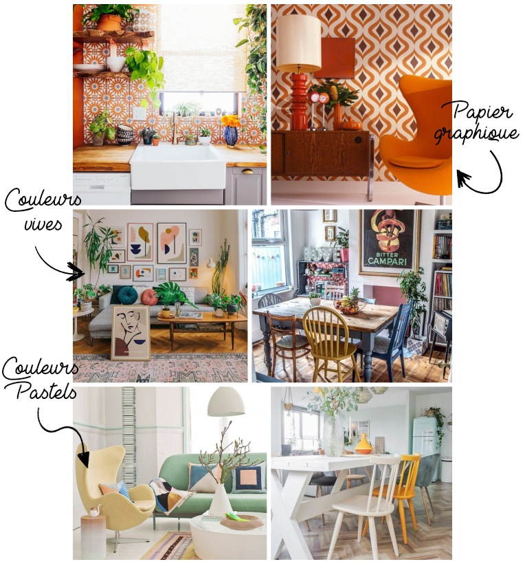 couleurs déco vintage